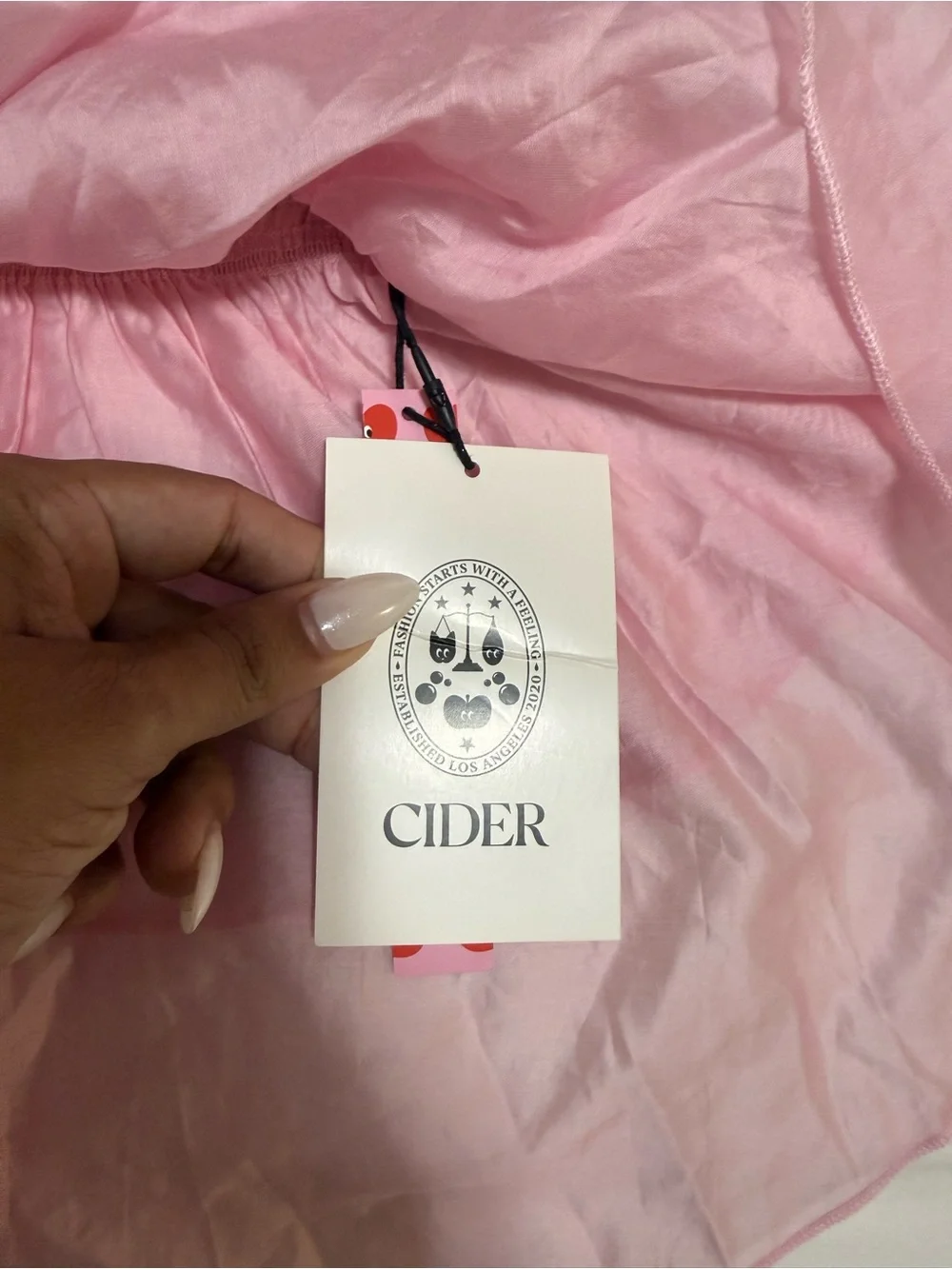 Cider Light Pink Ruffle Babydoll Halter Top - Picture 3 of 6